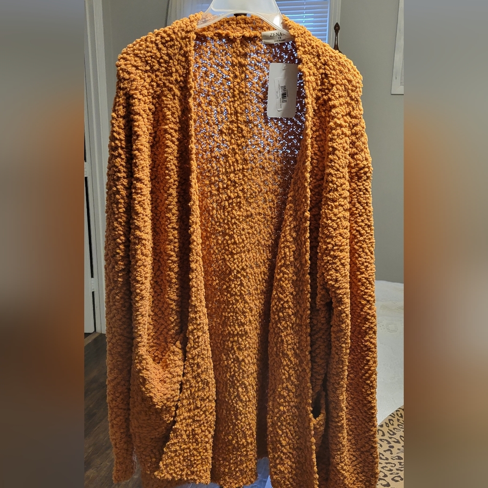 Light orange zenana cardigan